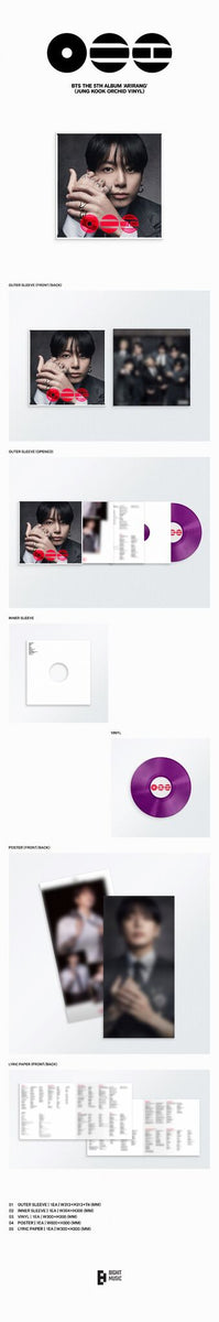 BTS ARIRANG（Standard Vinyl）Jung Kook BTS ARIRANG Standard Vinyl Jung Kook グク BTS Arirang Vinyl