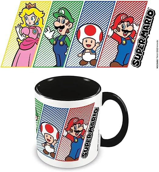Golden Discs Posters & Merchandise Super Mario Mug in Presentation Gift Box (Mario, Luigi, Peach & Toad Design) [Mug]