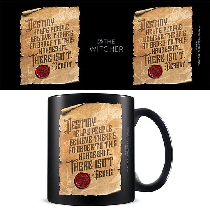 Golden Discs Mugs Witcher Philosophy On Destiny [Mug]