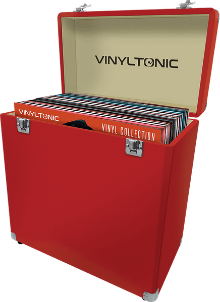 Golden Discs Accessories VINYL TONIC PU LEATHER VINYL LP CASE (RED) [Accessories]