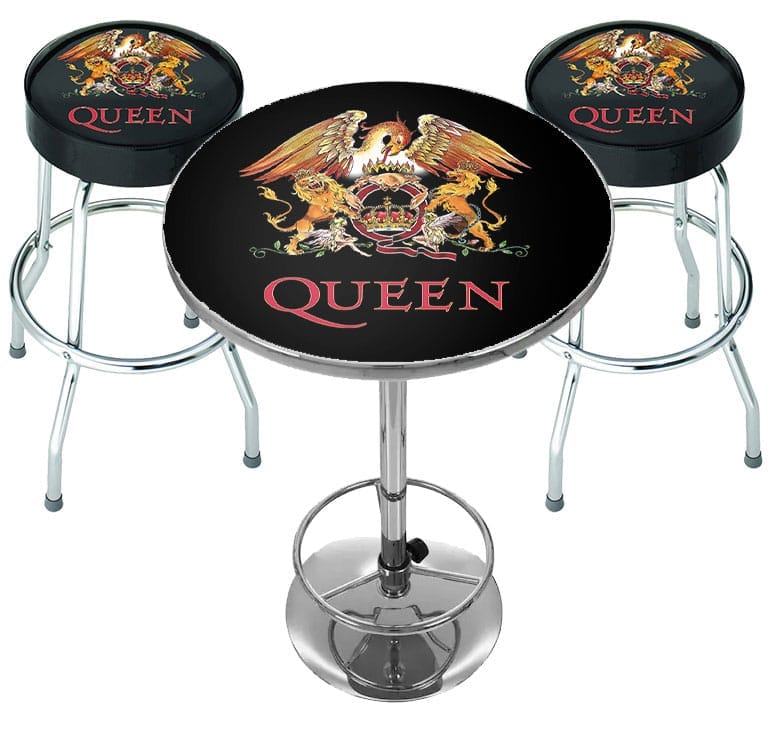 Golden Discs Posters & Merchandise Queen - Crest Bar Set [Bar Stool]
