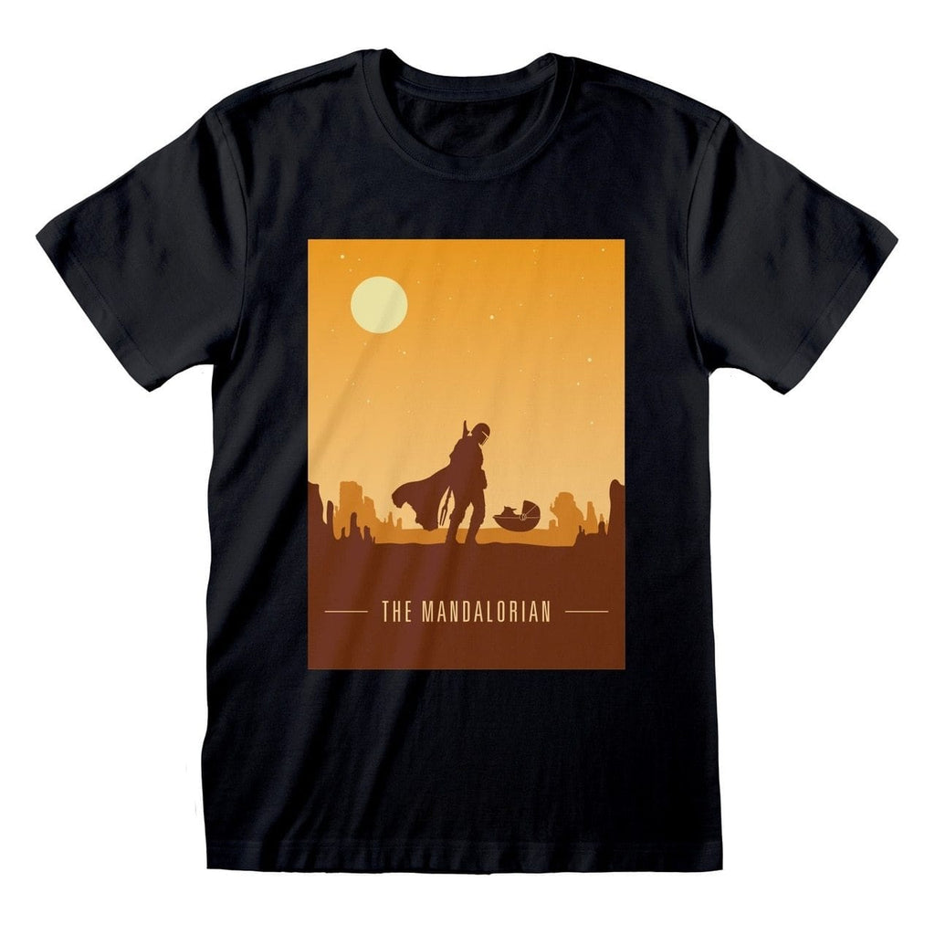 Golden Discs T-Shirts Star Wars: The Madalorian Retro Poster - XL [T-Shirts]