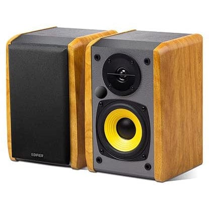 Golden Discs Tech & Turntables Edifier R1010BT - 4" Powered Bluetooth Wireless Multimedia Studio Monitor Speakers (Pair) 24 Watts RMS - Wood [Tech & Turntables]