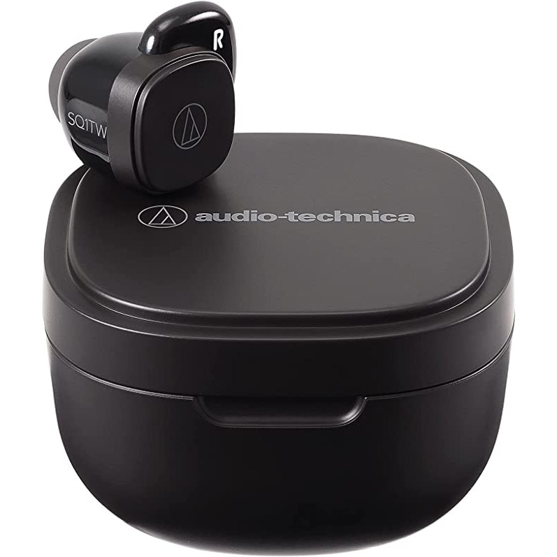 Golden Discs Accessories Audio-Technica ATH-SQ1TW Truly Wireless Earbuds, Black [Accessories]