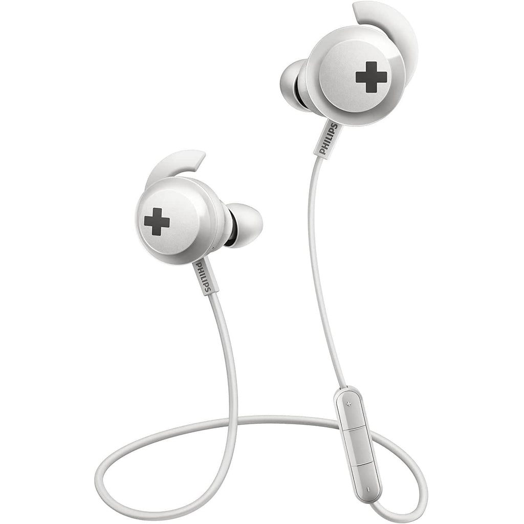 Golden Discs Accessories Philips SHB4305WT/00 Bass+ Bluetooth Earphones with Mic - White [Accessories]