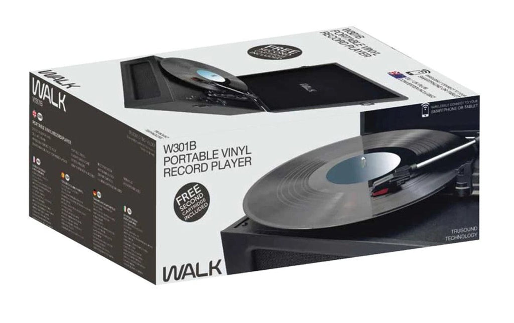 Golden Discs Tech & Turntables Walk Audio - W301B Bluetooth Turntable - Black [Tech & Turntables]