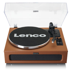 LENCO LS-430BN - Record Player with 4 built-in speakers - Brown [Tech & Turntables]