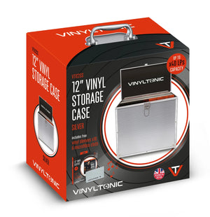Vinyl Tonic Silver LP Storage Case with Cleaning Cloth & Sleeve 10 pack [Accessories]