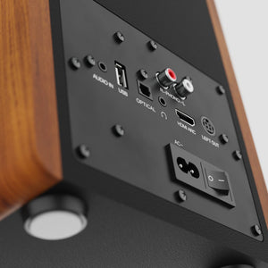 Majority D100 Bluetooth Bookshelf Speakers - Oak [Accessories]