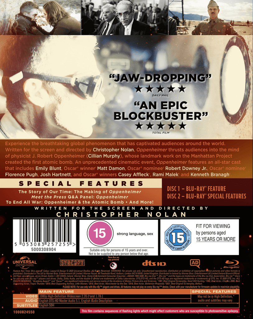 Golden Discs Pre-Order Blu-Ray Oppenheimer - Christopher Nolan [Blu-Ray]