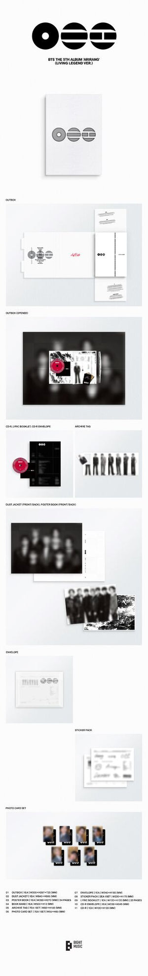 BTS 5th Album ‘ARIRANG’ Mini Deluxe (Living Legend Ver.) - BTS [CD]