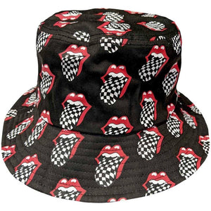 Golden Discs Posters & Merchandise The Rolling Stones Unisex Bucket Hat: Checker Tongue Pattern L/XL [Hat]