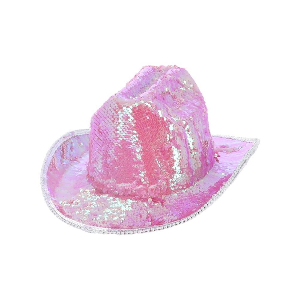 Golden Discs Posters & Merchandise Sequin Cowboy Hat Costume Hat - Pink [Hat]