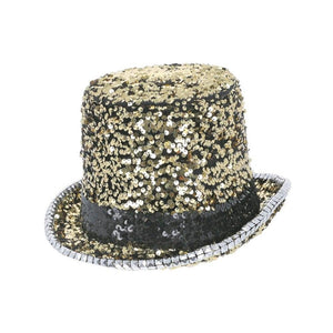 Golden Discs Posters & Merchandise Felt & Sequin Top Hat Costume Hat - Gold [Hat]