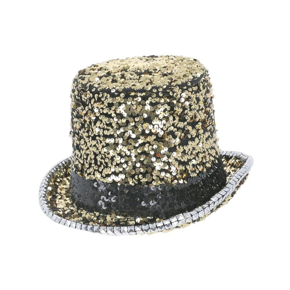 Golden Discs Posters & Merchandise Felt & Sequin Top Hat Costume Hat - Gold [Hat]