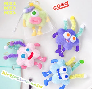 Mima Fluffy Rainbow Monster Keyring [Keychain]