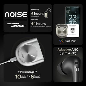 Noise Master Buds Truly Wireless Bluetooth Earbuds - Titanium [Accessories]
