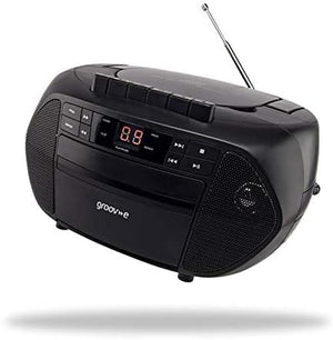 Golden Discs Tech & Turntables Groov-e Boombox CD and Cassette Player - Black [Tech & Turntables]