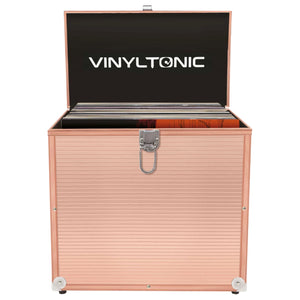 Vinyl Tonic Rose Gold LP Storage Case with Cleaning Cloth & Sleeve 10 pack [Accessories]