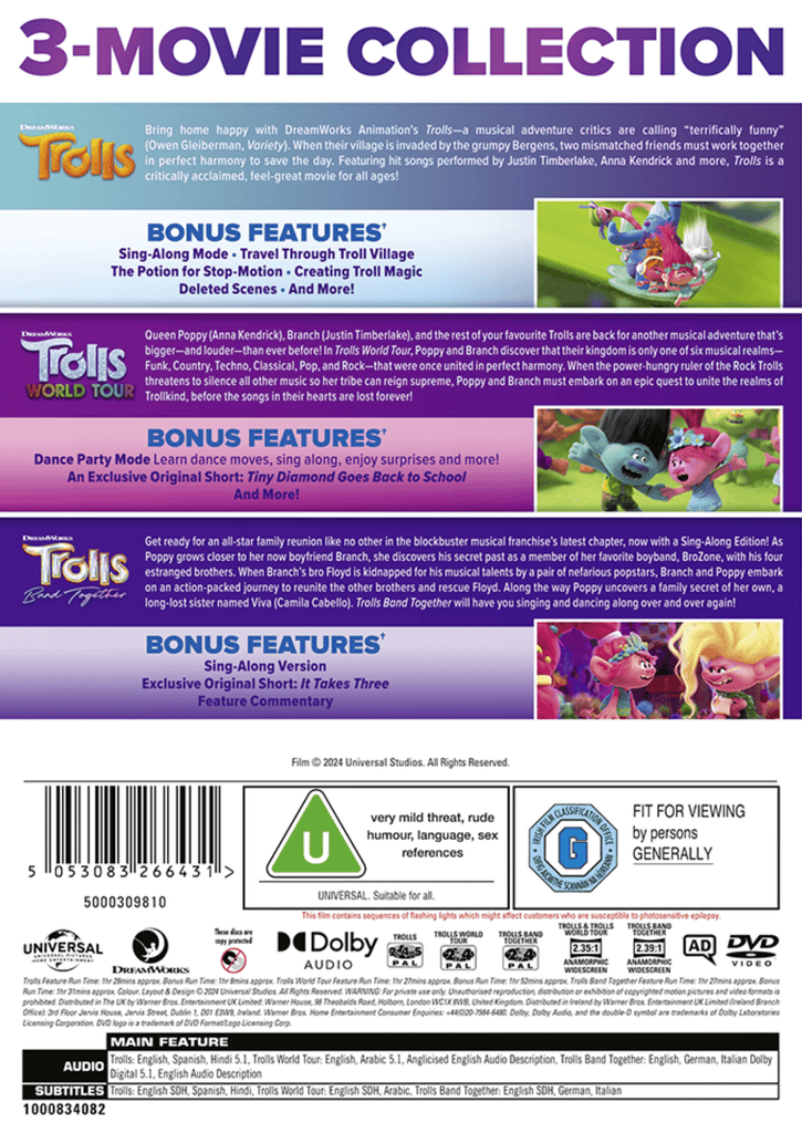 Golden Discs DVD Trolls: 3-movie Collection [DVD]