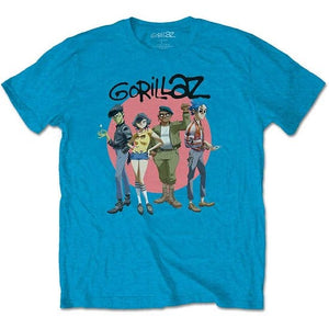 Golden Discs T-Shirts Gorillaz: Group Circle Rise - Small [T-Shirts]
