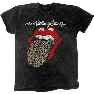Rolling Stones - Leopard Tongue (Wash Collection) - Small [T-Shirts]