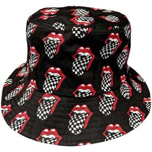 Golden Discs Posters & Merchandise The Rolling Stones Unisex Bucket Hat: Checker Tongue Pattern S/M [Hat]