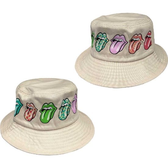 Golden Discs Posters & Merchandise The Rolling Stones Unisex Bucket Hat: Multi-Tongue Pattern S/M [Hat]