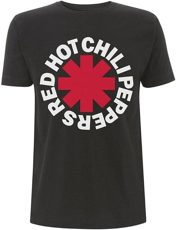 Golden Discs T-Shirts Red Hot Chili Peppers: Classic Asterisk Logo, Black - Large [T-Shirts]