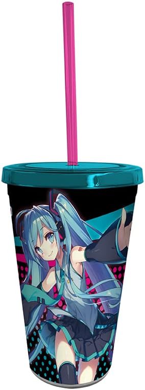 Golden Discs Posters & Merchandise Hatsune Miku Drinking Cup with Straw 470ML [Cups]