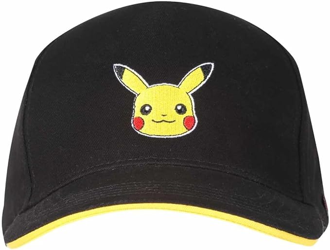 Golden Discs Posters & Merchandise Pokémon - Pikachu Badge Baseball Cap, Black [Hats]