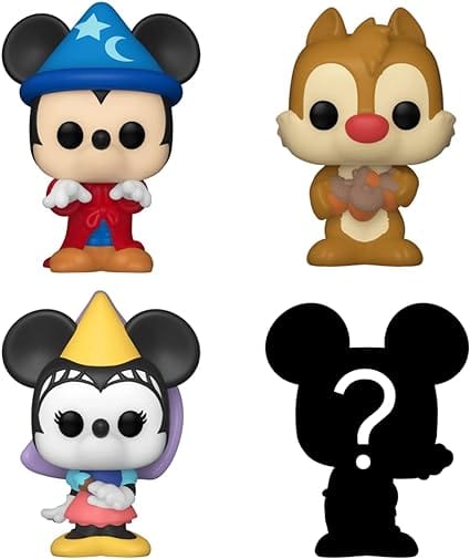Golden Discs Toys Funko Bitty POP! Disney - Sorcerer Mickey, Dale, Princess Minnie and A Surprise Mystery Mini Figure [Toys]