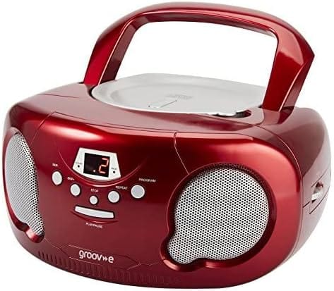 Golden Discs Tech & Turntables Groov-e Boombox CD Player - Red [Tech & Turntables]