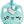 Golden Discs Plush Tasty Peach Moon Blossom Meowchi, 7In, Aqua [Plush]