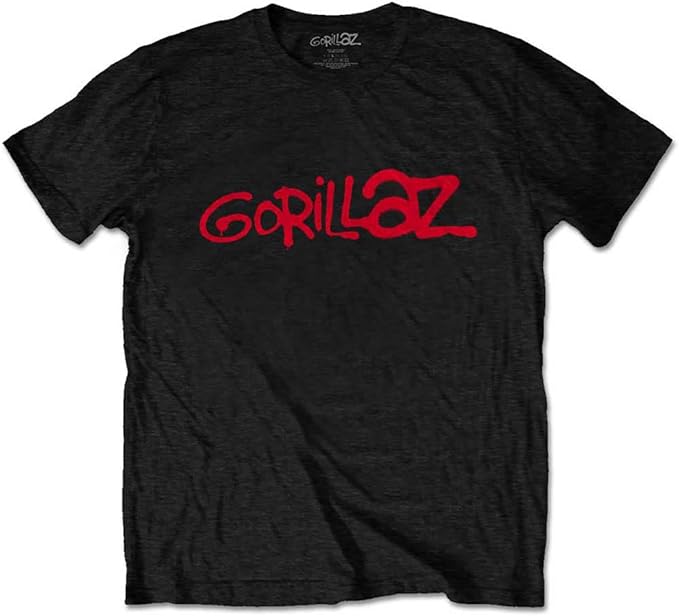 Golden Discs T-Shirts Gorillaz Band Logo, Black - Large [T-Shirts]