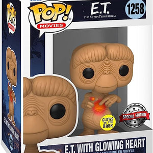 Golden Discs Posters & Merchandise Funko E.T. 40th Anniversary POP! Movies Vinyl figurine E.T. w/heart (Glow-in-the-Dark) [Toys]