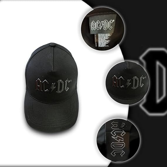 Golden Discs Posters & Merchandise AC/DC Logo Snapchat, Black [Hat]