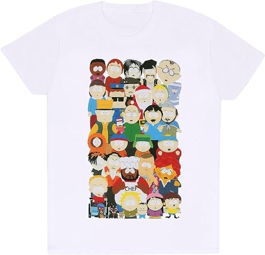 Golden Discs T-Shirts South Park - Town Group Unisex White - Large [T-Shirts]