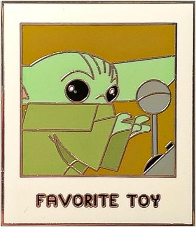 Golden Discs Posters & Merchandise The Mandalorian - Grogu (the Child, Baby Yoda) - Blind Enamel Pin Purchase [Badge]