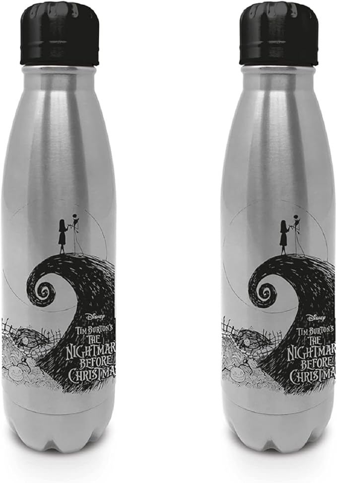 Golden Discs Posters & Merchandise The Nightmare Before Christmas Water Bottle (Silhouette Design) 540ml Metal Water [Bottle]