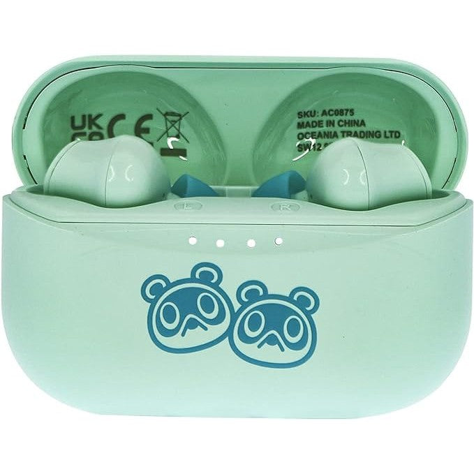 Golden Discs Accessories Animal Crossing AC0875 TWS Wireless Earphones with Charging Case Green [Accessories]