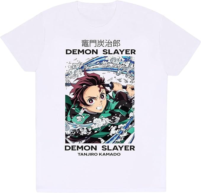 Golden Discs T-Shirts Demon Slayer: Whirlpool, White - Medium [T-Shirts]