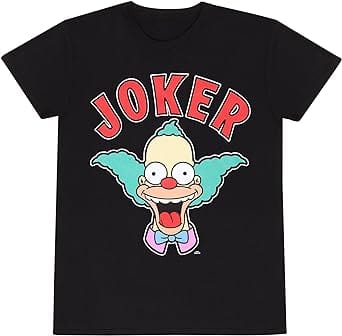 Golden Discs T-Shirts The Simpsons - Krusty Joker, Black - Medium [T-Shirts]