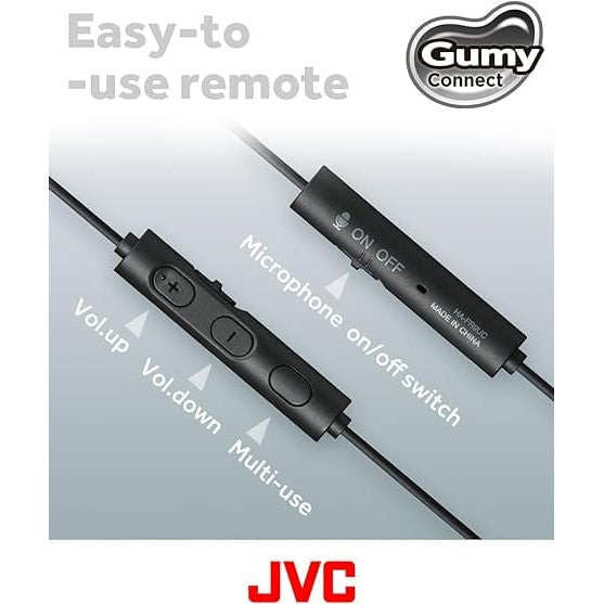 Golden Discs Accessories JVC HA-FR9UC-B Gumy Connect USB-C™ Earphones, Black [Accessories]
