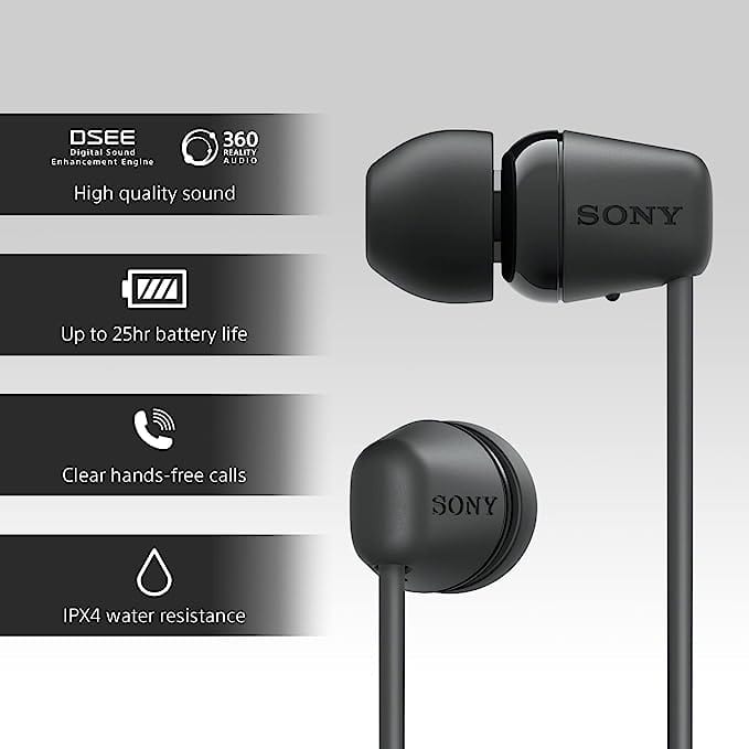 Golden Discs Accessories Sony WI-C100 Wireless In-ear Headphones [Accessories]