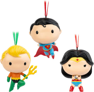 DC Comics Set Of 3 Christmas Ornaments  - Superman & Wonder Woman & Aquaman [Posters & Merchandise]
