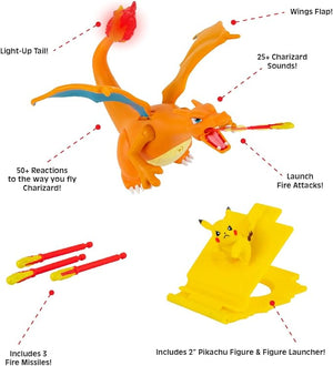 Golden Discs Toys Pokémon Deluxe Feature Includes 6 Interactive Charizard Plus 2-inch Pikachu Figure [Toys]