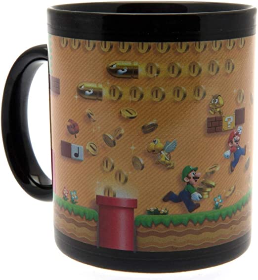 Golden Discs Posters & Merchandise Super Mario Heat Change Mug in Presentation Gift Box (Gold Coin Rush Design) [Mug]