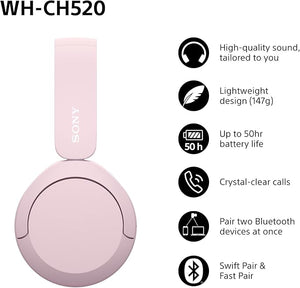 Sony WH-CH520 Wireless Bluetooth On-Ear Headphones [Accessories]