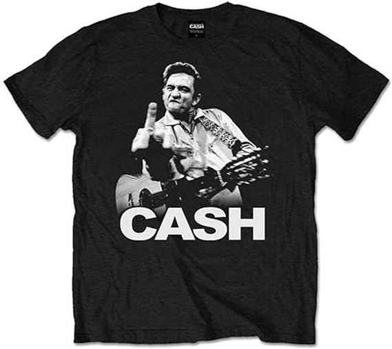 Golden Discs T-Shirts Johnny Cash: Flippin' The Finger - Small [T-Shirts]